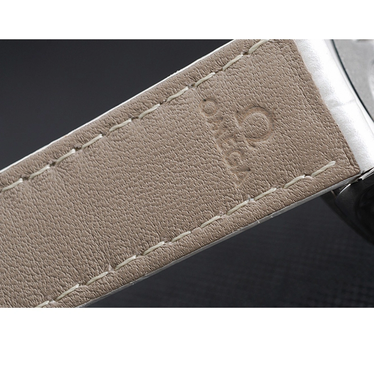 1013 Omega DeVille Prestige White Dial Silver Diamond Case White Leather Bracelet 1454119